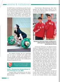 Der Boxclub Preetz zum sportlichen Einsatz bei den Deutschen Meisterschaften der Kadetten 2021 in Lindow (Brandenburg) im „Stadtmagazin Preetz“ in der Februarausgabe 2022 auf Seite 30 erwähnt.